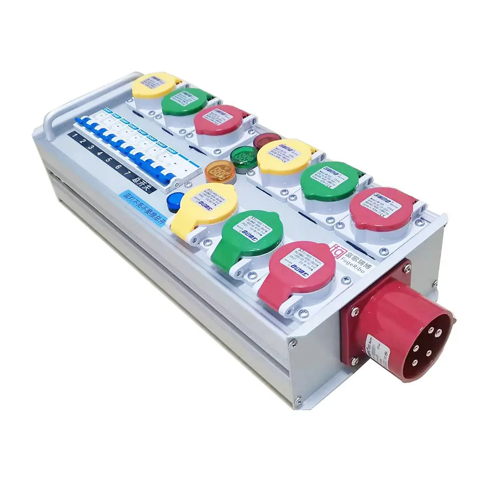 9-Channel Power Distribution Box with Main Switch for Stage Lighting, LED Screen & Audio