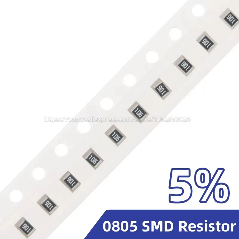 5000PCS 5% 0805 SMD Resistor 0R ~ 10M 1/8W 1 10 15 22 47 51 100 200 330 470 510 Ohm Ω 1K 2.2K 10K 100K 1R 10R 100R 220R 330R 1M