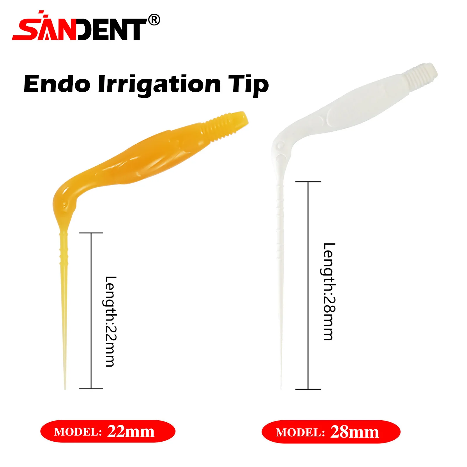 

SANDENT Dental 22/28MM Endodontic Endo Irrigation Needle Tip Disposable Root Canal Syringe Tips Dentistry Material 30pcs/Box