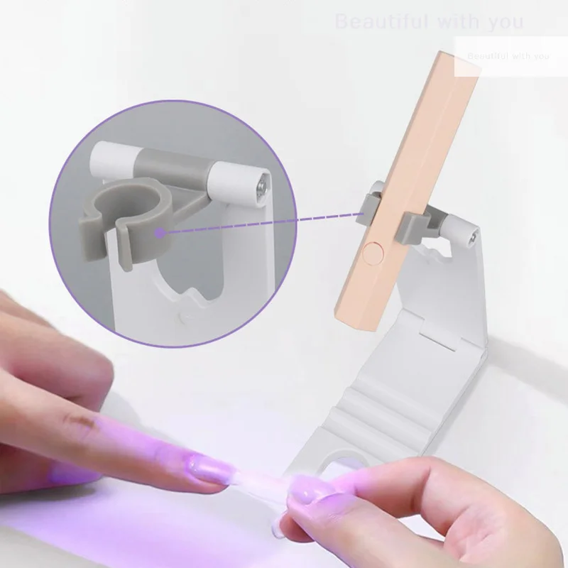 Nowy uchwyt na lampę do paznokci, suszarka do paznokci, lampa do fototerapii, obrotowy i składany uchwyt na lampę UV do paznokci.