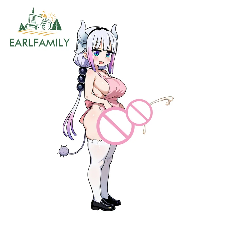 

EARLFAMILY Kanna Kamui Futa NSFW Car Stickers Hot Anime Theme Motorcycle Decals 3D PVC Suitable for Auto Camper Accessories