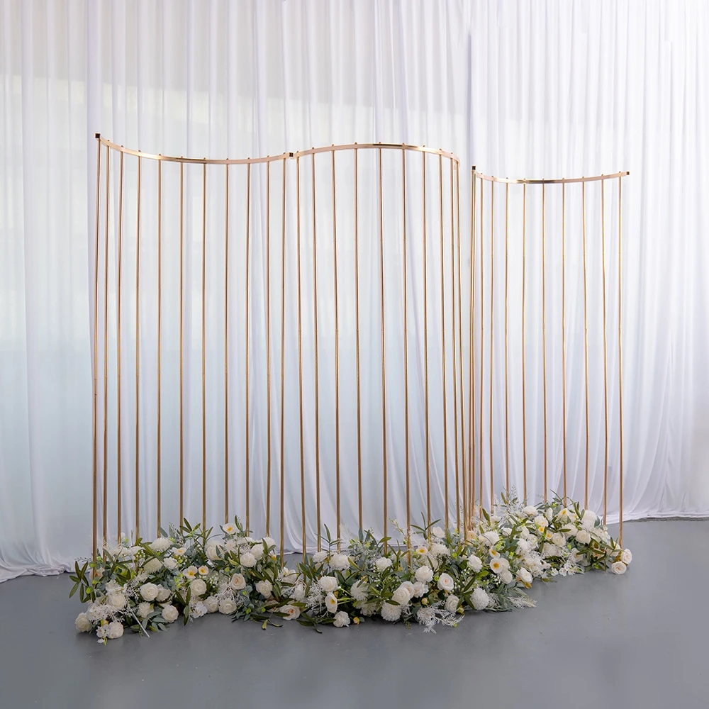 

1pcs/3pcs)Wave Shape metal not Acrylic Arch Backdrop for Wedding Background Decoration