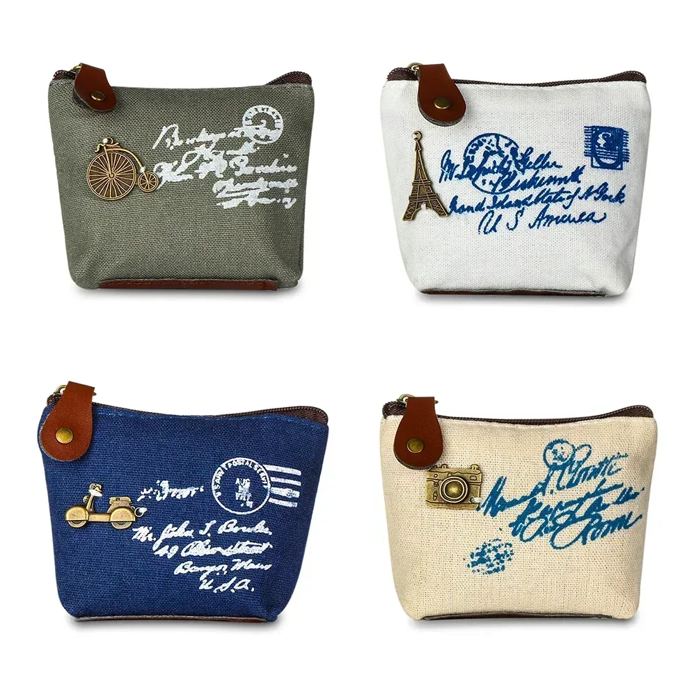 

Retro Classic Canvas Mini Wallet Hot Sale Retro Coin Purse Key Bag Mini Coin Pouch Cute Clutch Bag Accessories