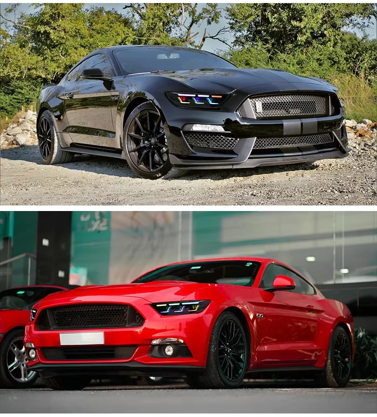 Factory Wholesale RGB Headlight for Ford Mustang 2015-2017 LED Headlamp