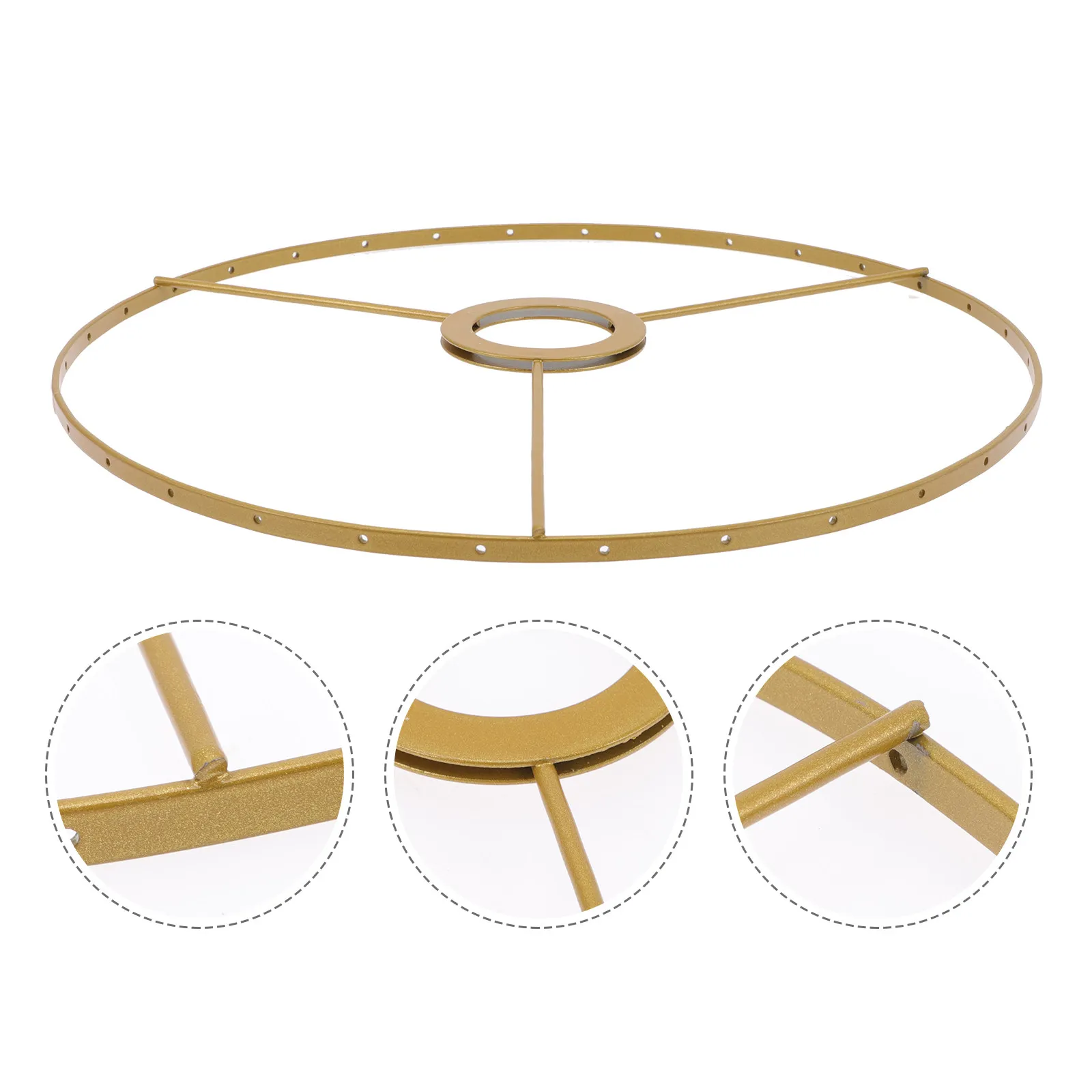Ceiling Lampshade Frame 28Cm Wire Lamp Shade Holder Metal Ring Support for DIY Lighting Projects Chandelier Pendant and Desk
