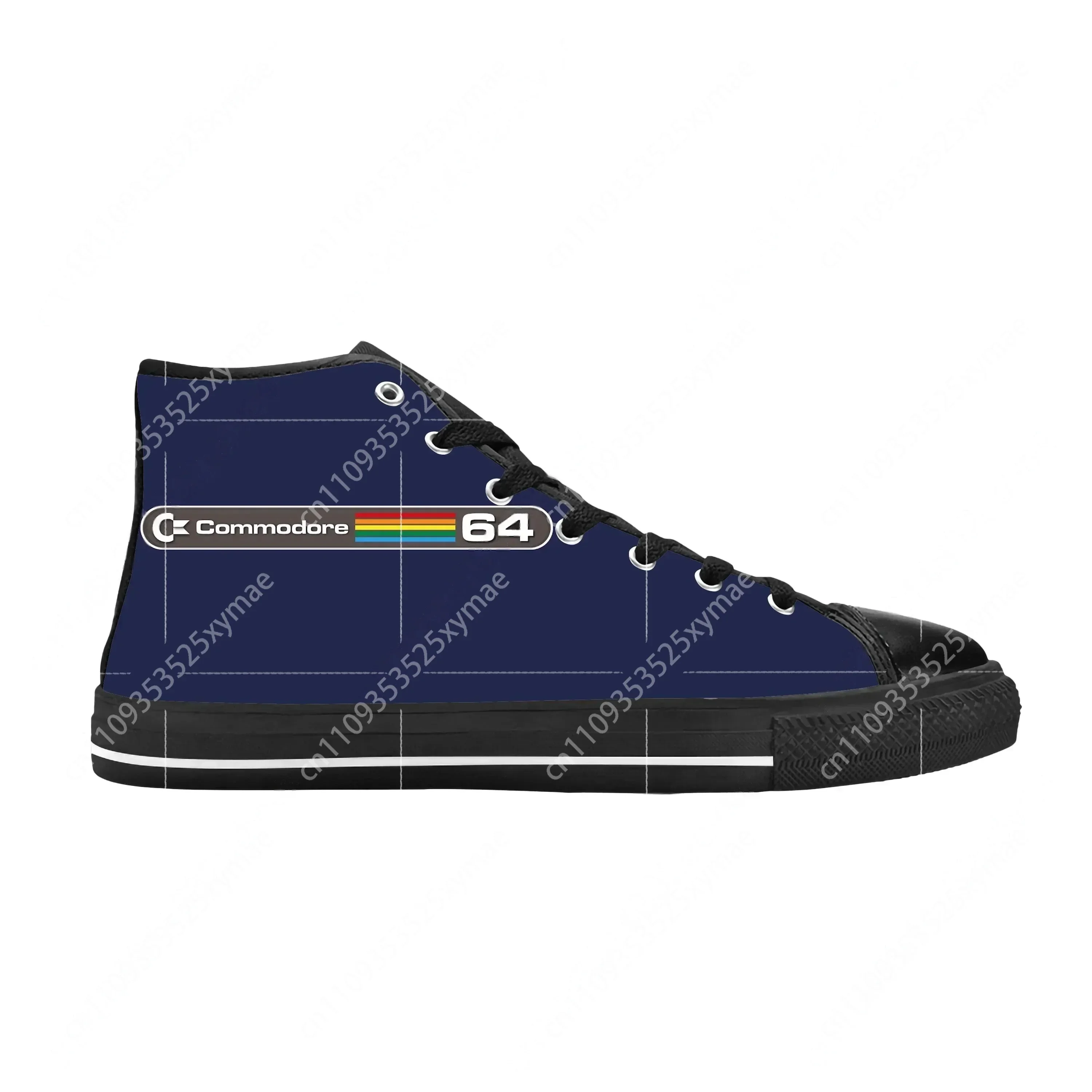 

C64 COMMODORE 64 COMPUTER Game Rock Anime Cartoon Casual Cloth Shoes High Top Comfortable Breathable 3D Print Men Women Sneakers
