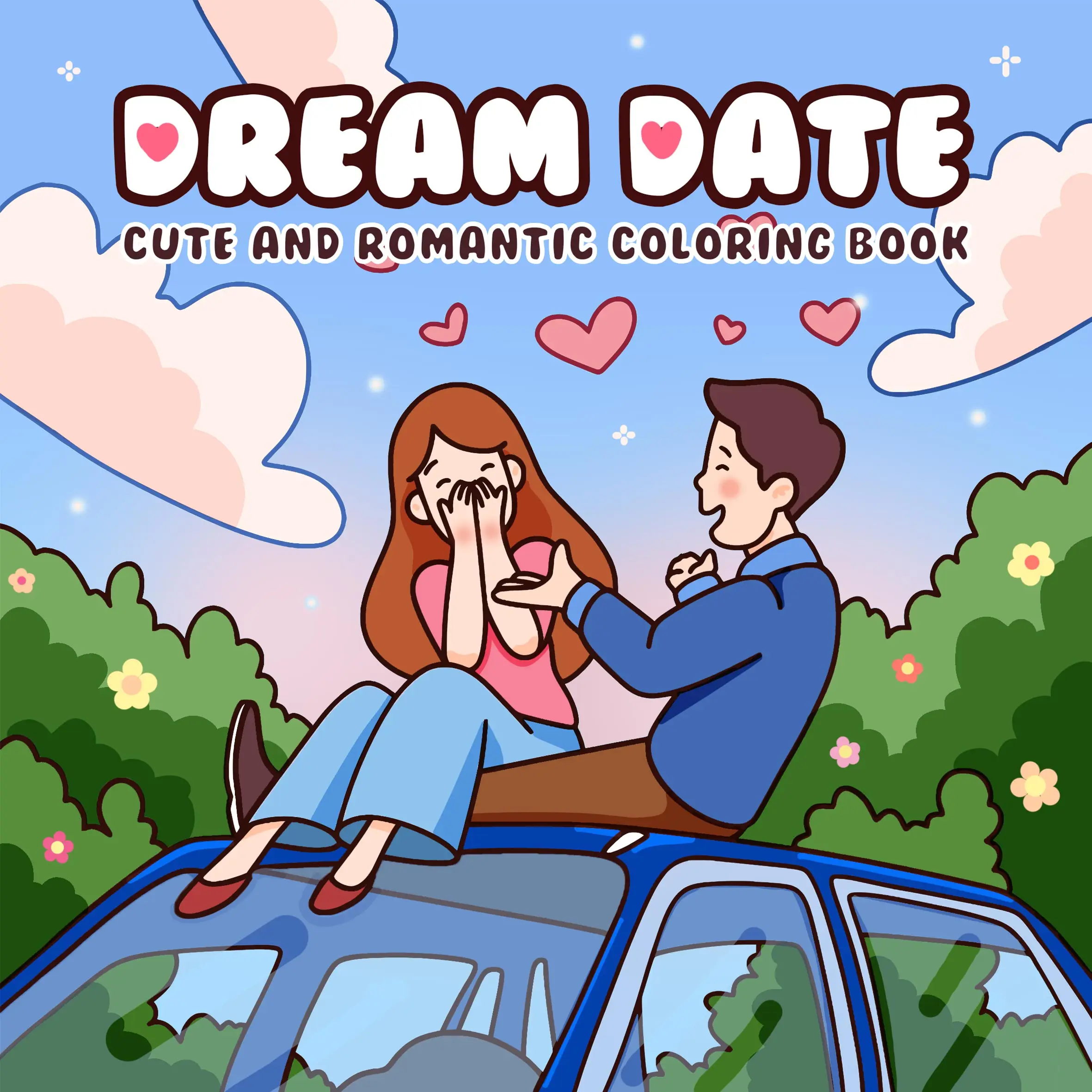 DREAM DATE: Coloring Book for Adults Featuring Cute Cozy Daily Activities for Relaxation (Cozy Spaces Coloring)