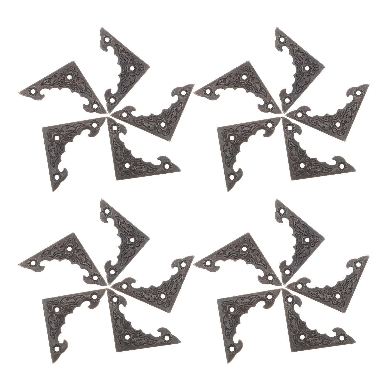 

100pcs Vintage Metal Corner Protectors: Decorative Iron Box Edge Guards For Wooden Jewelry Boxes Rustic Protective Guards For