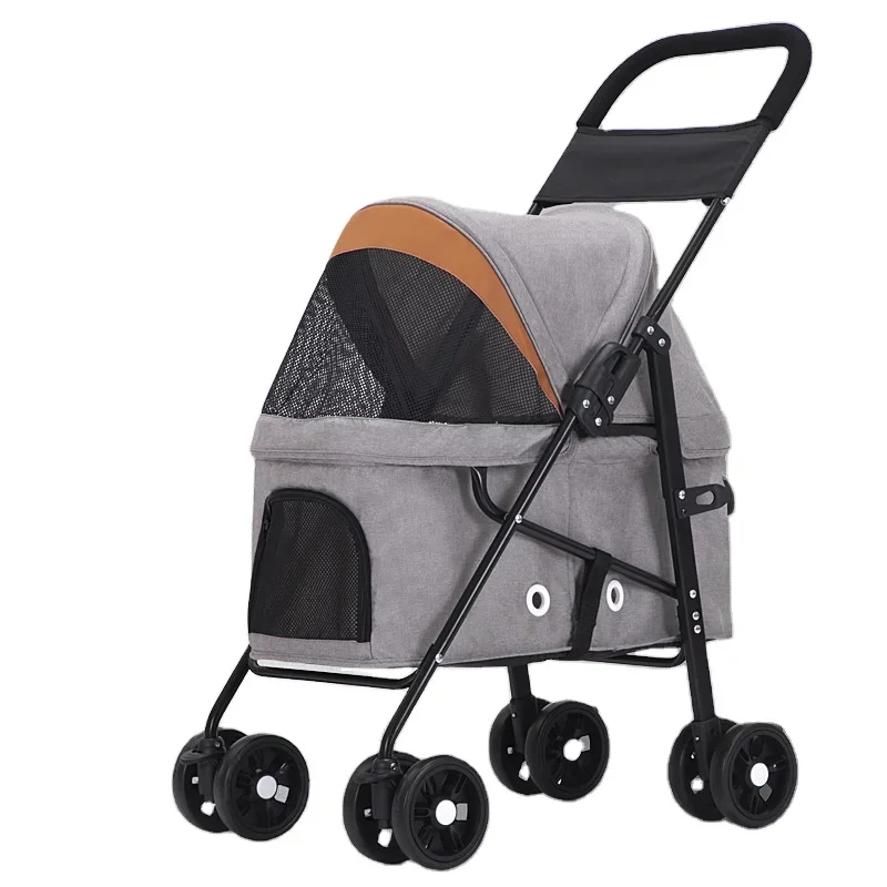 Pet Stroller For Dogs Cats Animal Trolley Travel Transport Carrier Bag Foldable Walking Ride Wheels Wheelbarrow Dog Buggy