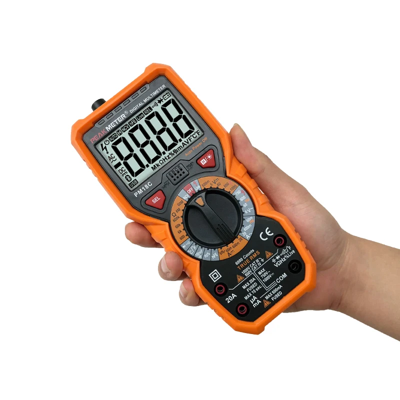 QH Digital Multimeter PM18C/18A 6000 Zählt True RMS AC/DC Spannung Widerstand Meter Kapazität Frequenz Temperatur NCV tester