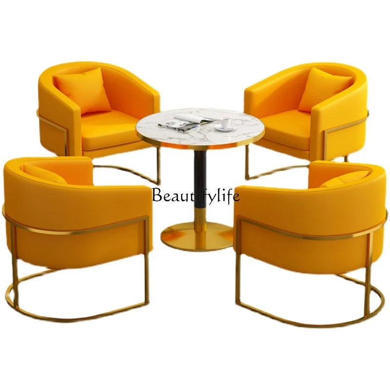 

Nordic cafe lounge area negotiation sofa combination wrought iron sofa