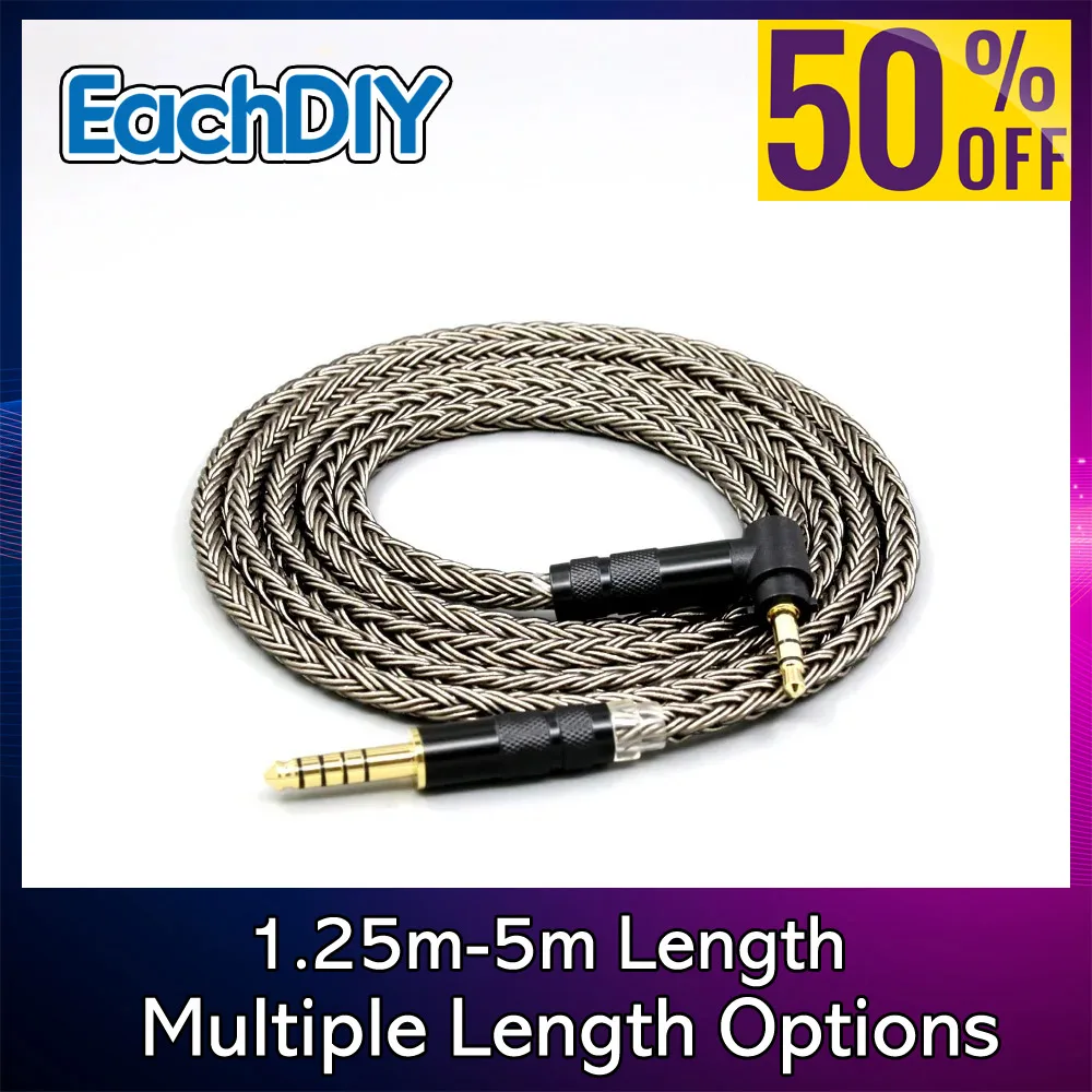 

Серебристо-серый кабель для наушников с 16 жилами для Fostex T50RP Mk3 T40RP Mk2 T20RP Mk2 Dekoni Audio Headphone 8834