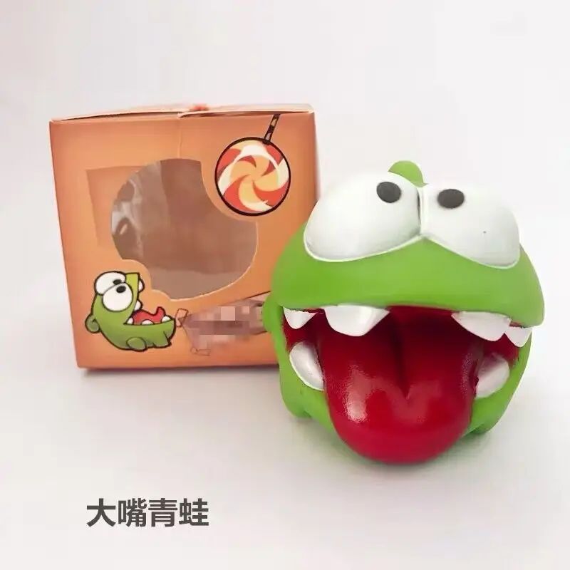 1pcs Kawaii Cut The Rope Om Nom Dolls Toys Fashion Game Cartoon Green Frog Animals for Boys Girls Teens Christmas Birthday Gifts