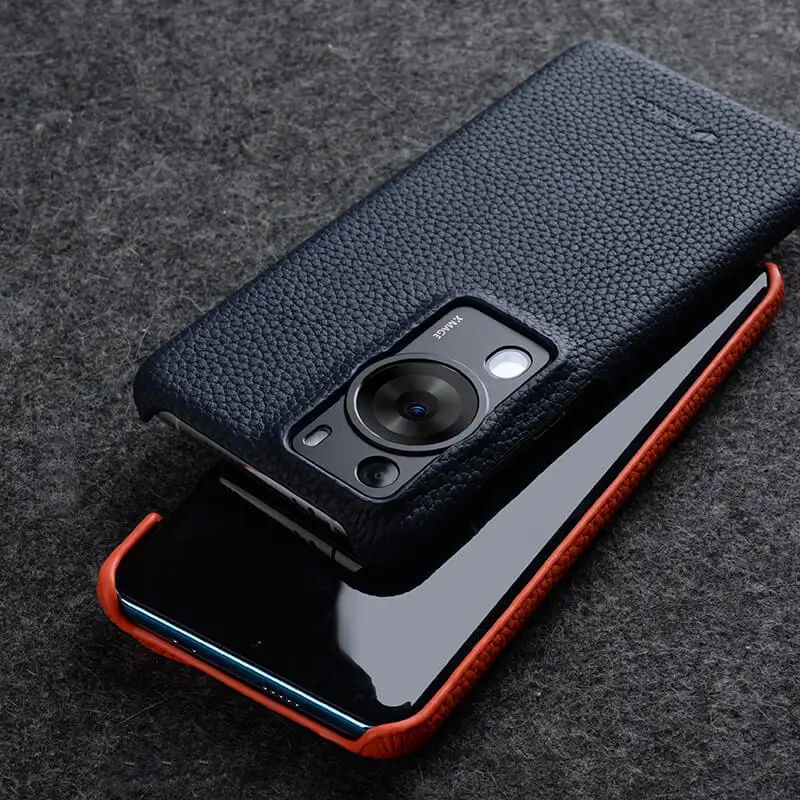 Leather Case For Huawei P60 Art Case Genuine Leather Cases P60 Pro Luxury Fashion Business Back Cover