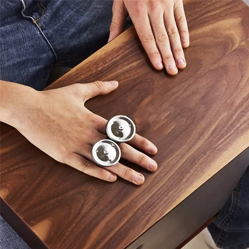 ABZL Dedo Sino Pandeiro Chocalho de Mão Adequado para Tambor Cajon Tambor Africano e Outros Instrumentos de Percussão