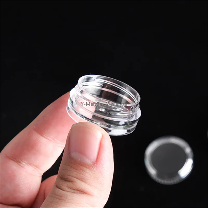 5/50 قطعة جرة كريم واضحة عينة زجاجات 2.5 جرام حاويات مستحضرات التجميل لفن الأظافر علبة صغيرة شفافة القصدير للبلسم #2