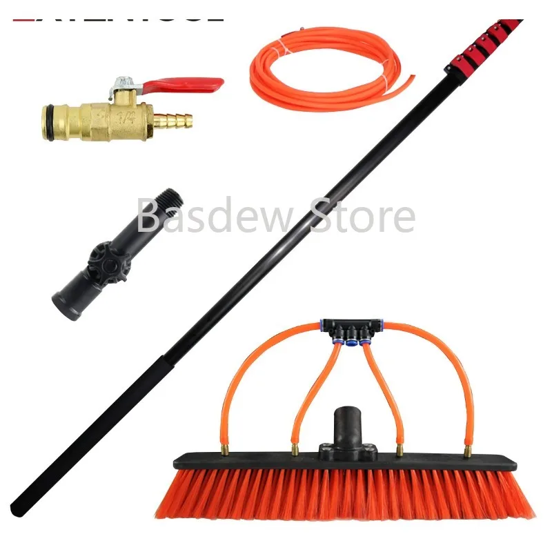 Solar Photovoltaic Panel Cleaning Tool 9 M Cleaning Tool Kit Bucket Water Brush