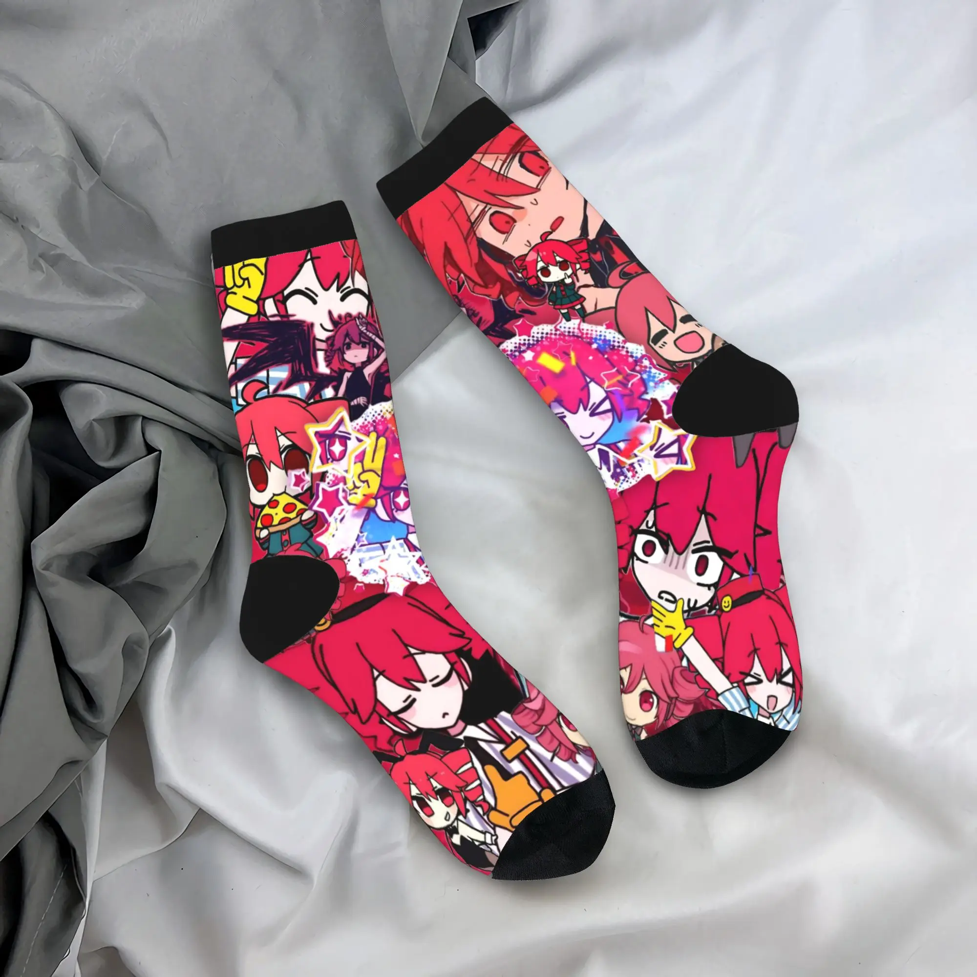 Lindas medias Kasane Teto, calcetines de moda con diseño Popular de cantante Virtual, calcetines antideslizantes de otoño, calcetines de calidad para ciclismo para parejas