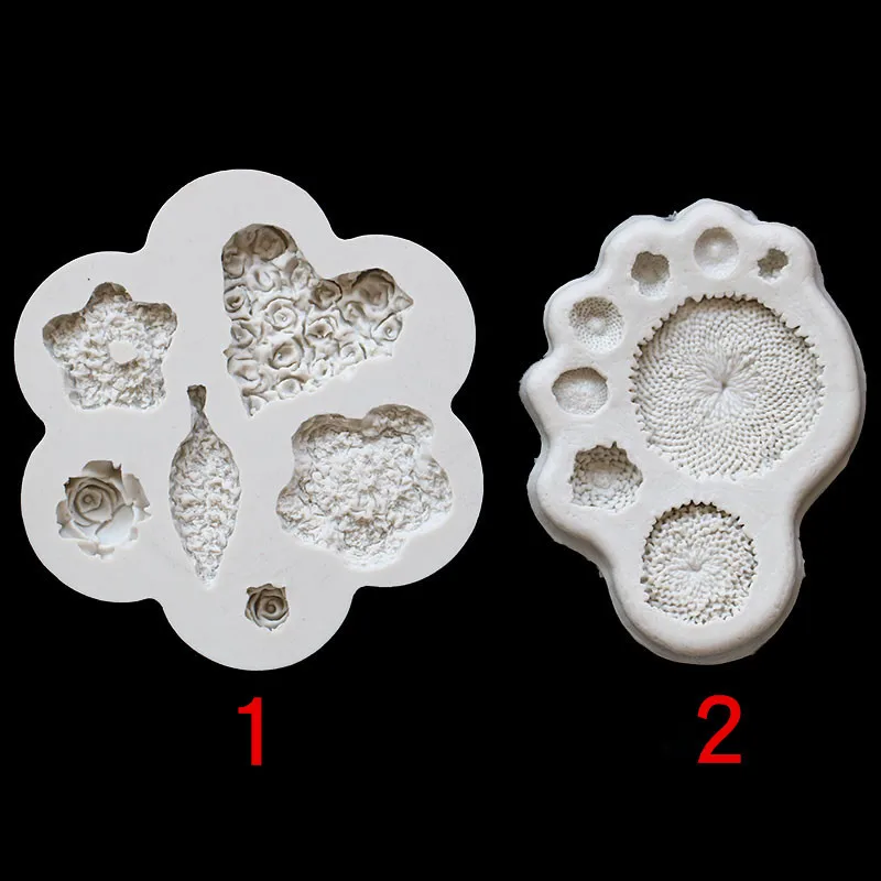 Flower Core Leaves Fondant Sunflower Cake Decoration Silicone Mold Chocolate Bud Accessories Mould 17-360