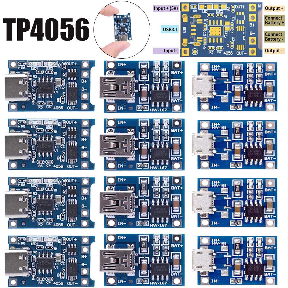 Type-c/micro/mini USB 5V 1A 18650 TP4056 as i lay dying baterie nabíječka modul nabíjení deska s ochrana dvojí functions deska