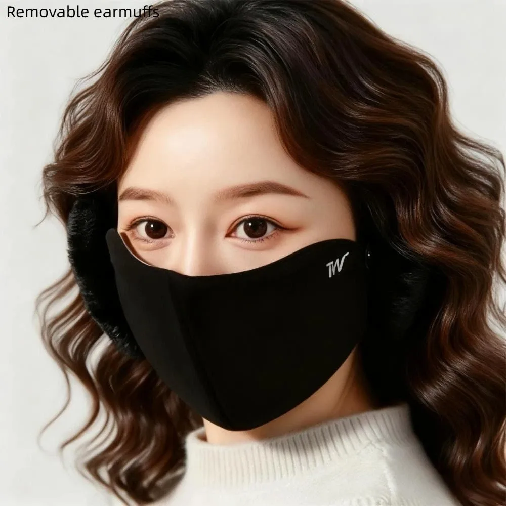 Windproof Earmuffs Mask 2in1 Thermal Dust-proof Ear-Protecting Face Mask Thickened Ear Warmer Earflap Mask Windy Conditions