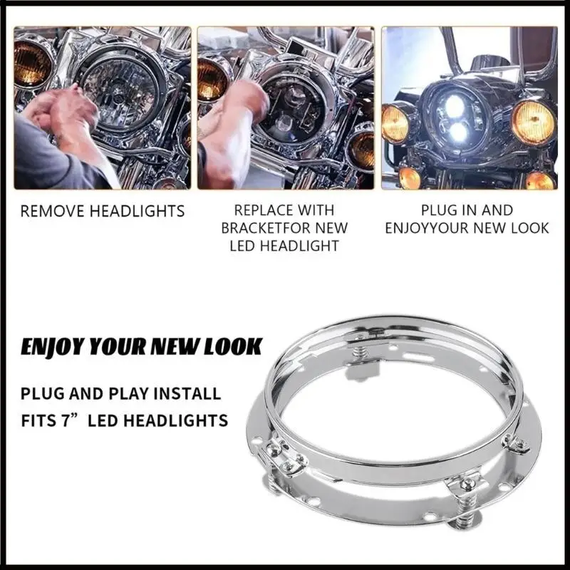 Picture 4: Lightweight 7 Inch Headlight Mounting Bracket Headlight Fixing Support for Car