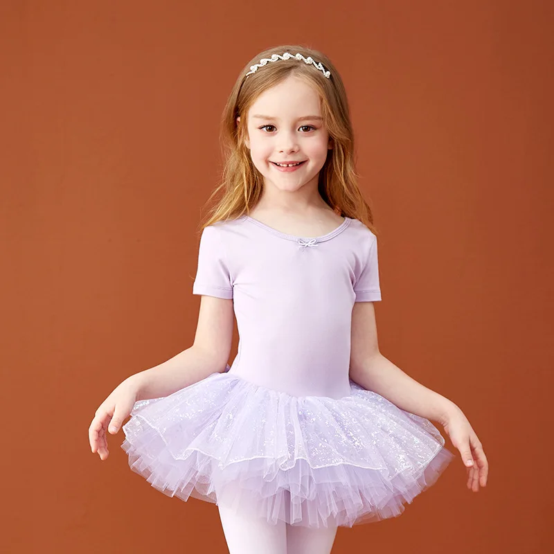 Jupe de Ballet Rose à Manches Courtes pour Fille, Tutu Brcorporelle, Vêtements de brevpour Enfant de 3 à 15 ans