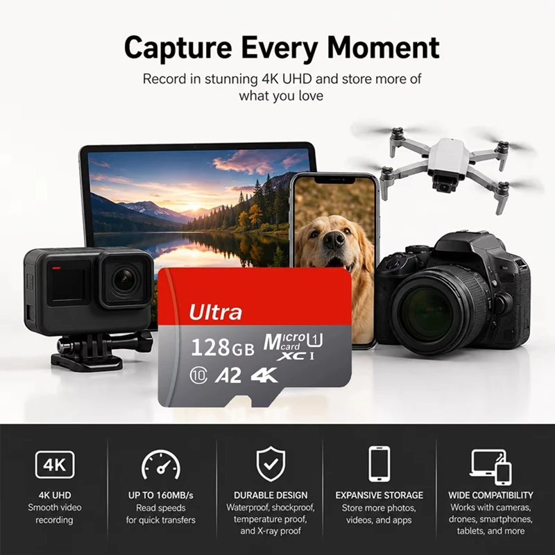 New 2TB TF SD Memory Card Class 10 High Speed Storage Card 1TB 512GB 256GB 128GB For Camera Phone Computer Game Data Storage