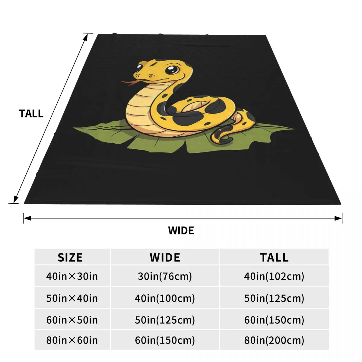 Golden Python Snake In Grass Blanket Soft Warm Flannel Throw Blanket Plush for Bed Travel Home Sofa