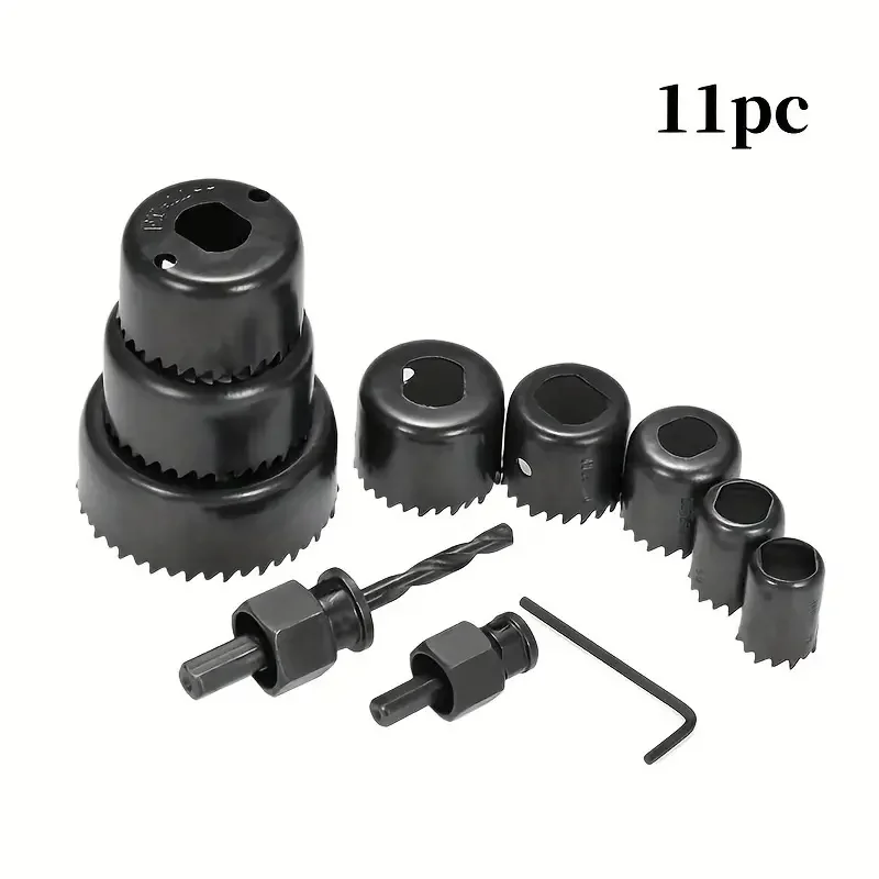 19-64mm Gypsum Board Ceiling Lights Installation Kit Drill Bit Hole Cutter Tool With Case11pcs Hole Saw Set For Woodworking
