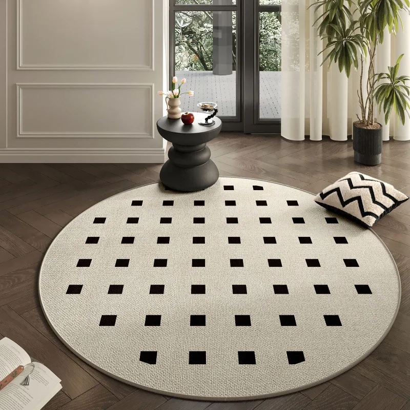 Round Living Room Carpet Simple Lines Bedroom Rug Large Surface Positive Simple Home Decoration Coffee Table Floor Mat Ковер 양탄자