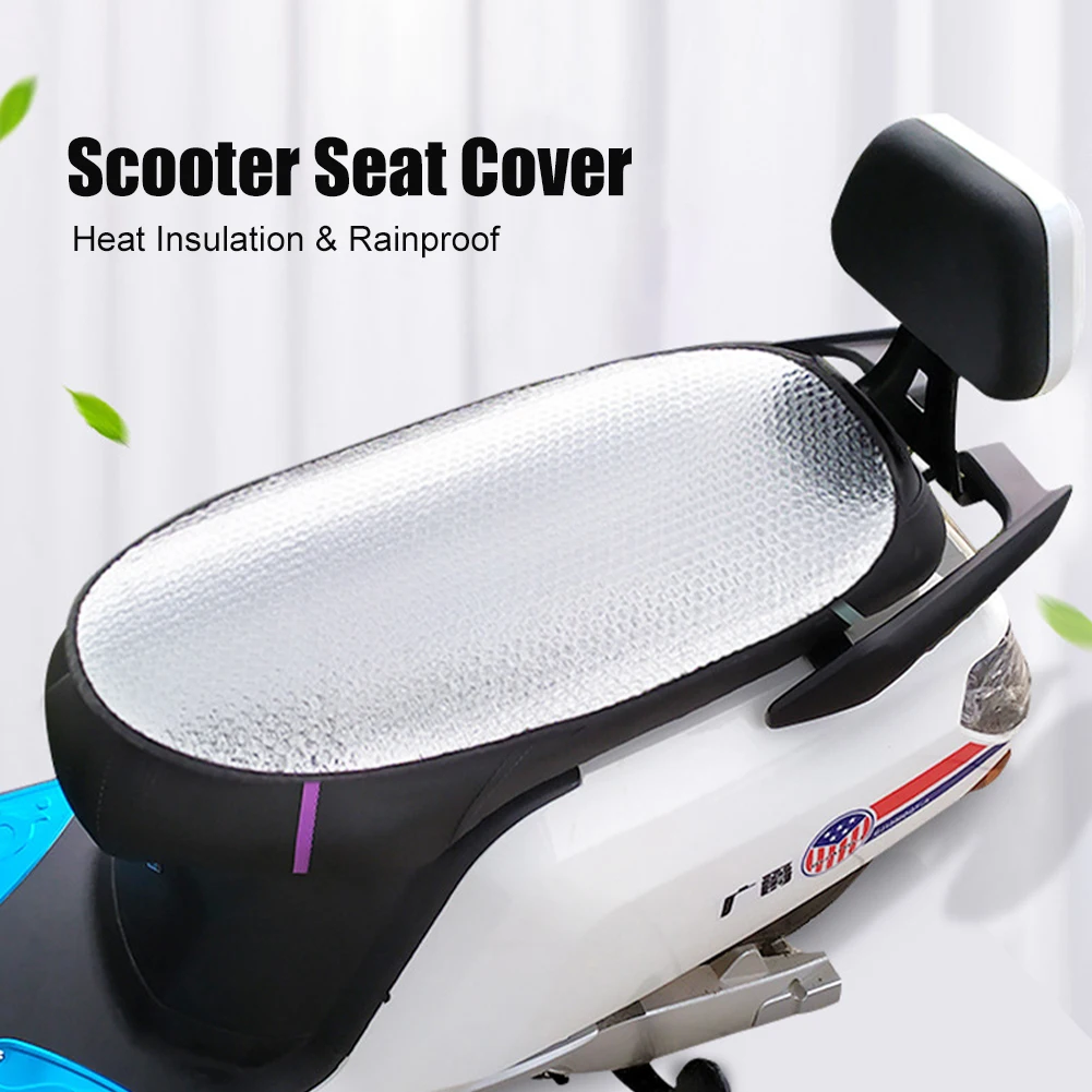 Universal Motorcycle Scooter Seat Cover Cool Cushion Pad Heat Insulated Waterproof Sunscreen Seat Cushion Protection Accessories