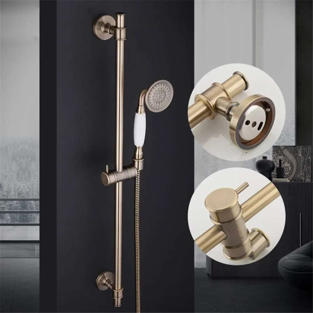 

Wall Shower Faucet Waterfall Bathroom Faucet Bronze Brass Bathroom Mixer Bath Taps Shower System Set