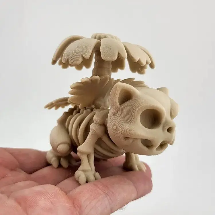 

3D Printed Pokemon Venusaur Fossil Skeleton Figurine Model Collectible Gift Handmade Desktop Decor Trendy Toy