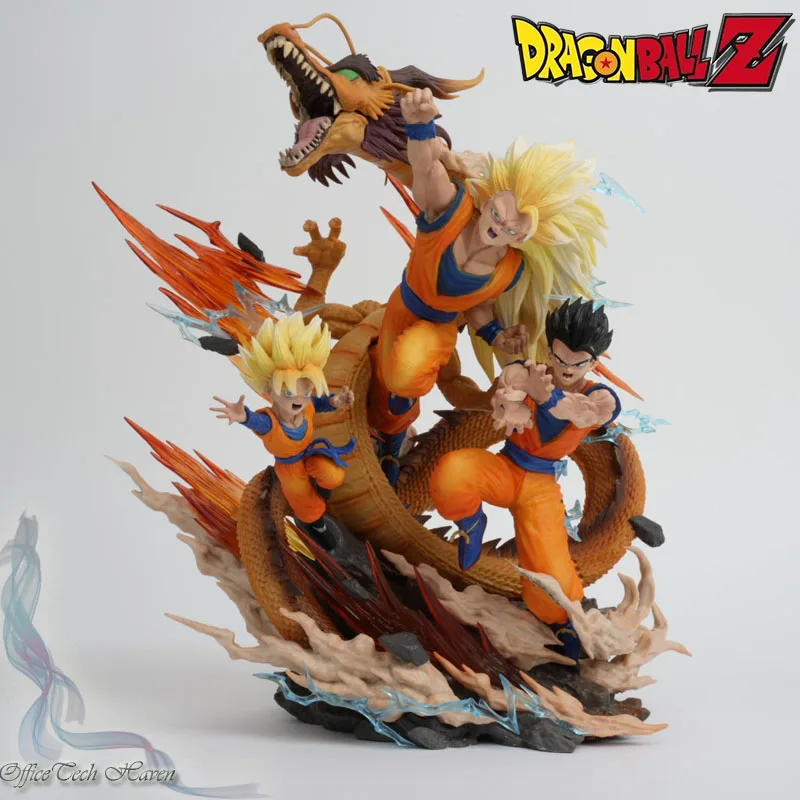 Dragon Ball Super Saiyan 3 Dragon Fist Son Goku Anime Figure Son Gohan Son Goten Figure Doll Statues Toys Xmas Gift In Stock Gk