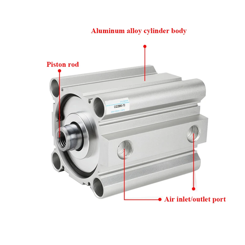 Imagem -05 - Smc Datilografa o Cilindro Compacto Fino Ativo Dobro da Série Cdq2b100 Cq2 Cdq2b100 com Magnético o