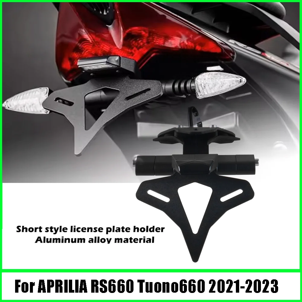 

Motorcycle License Plate Holder Fender Eliminator Bracket for Aprilia RS660 Tuono660 2021-2023 Registration Plate Holder Blac