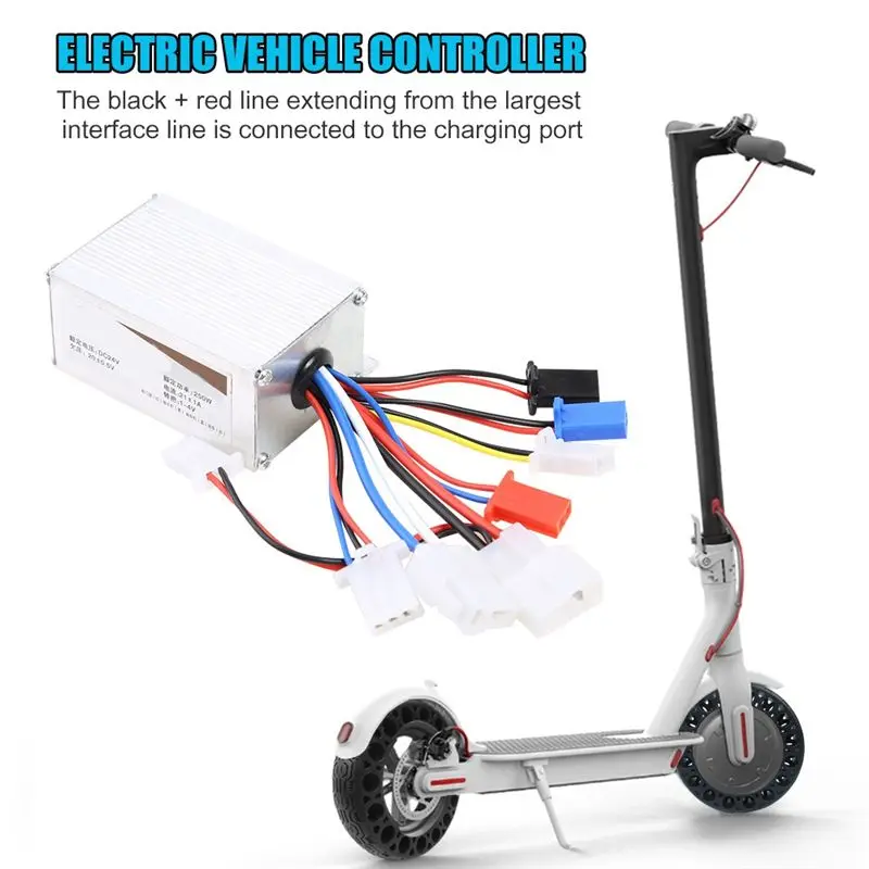 A003 24V 250W Brushed Controller Electric Bicycle E-Bike Scooter Brush Speed Controller Motor for Electric Scooter