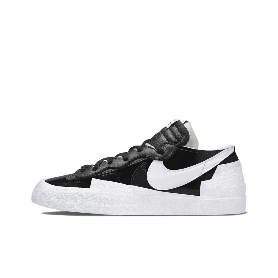 sacai-x-nike-blazer-skateboard-shoes-unisex-low-top-black-white-dm6443-001