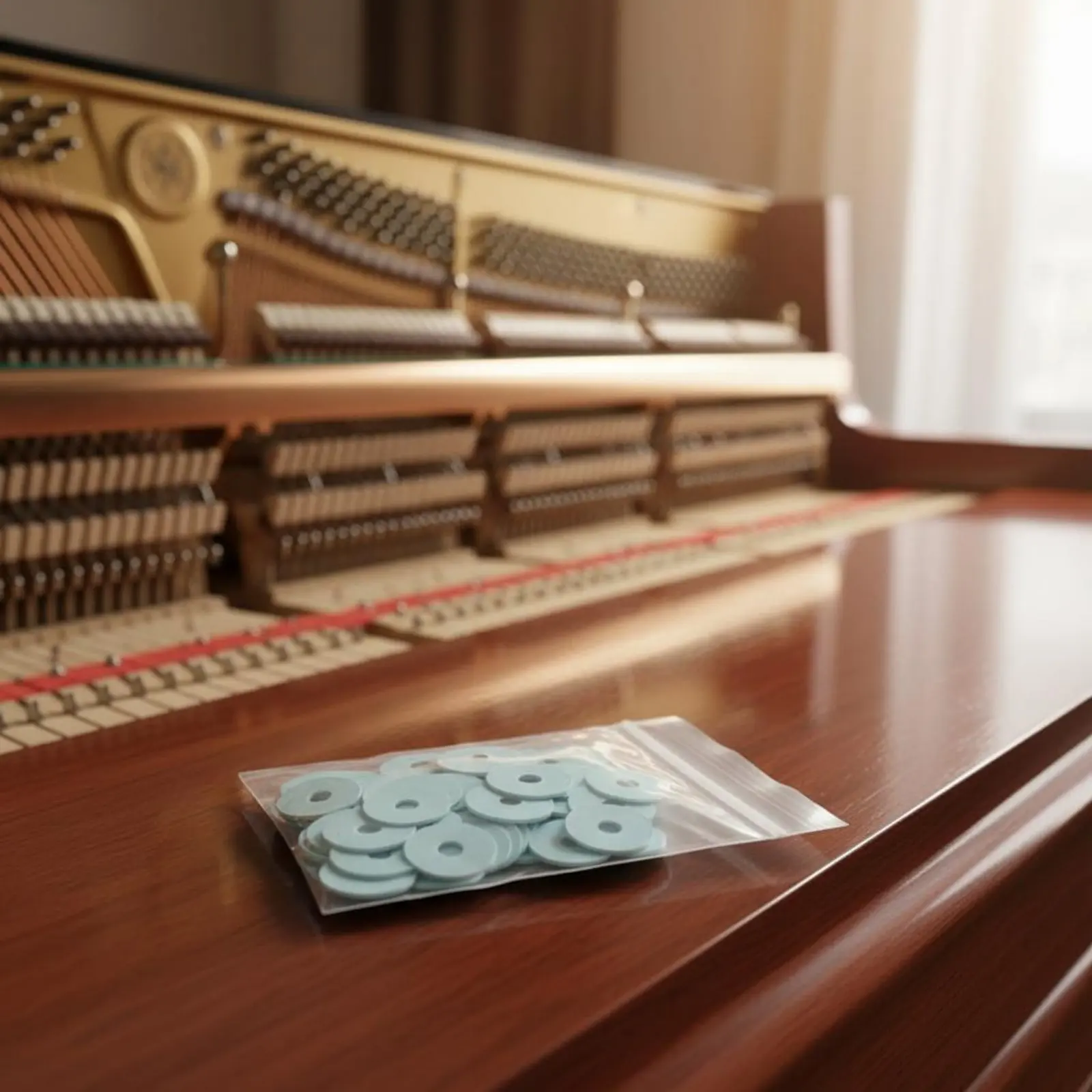 100 Piezas de Discos de Papel para Piano, Grosor Surtido, Perforaciones para Riel de Equilibrio de Teclado, Piezas de Instrumentos Musicales para Aficionados al Bricolaje