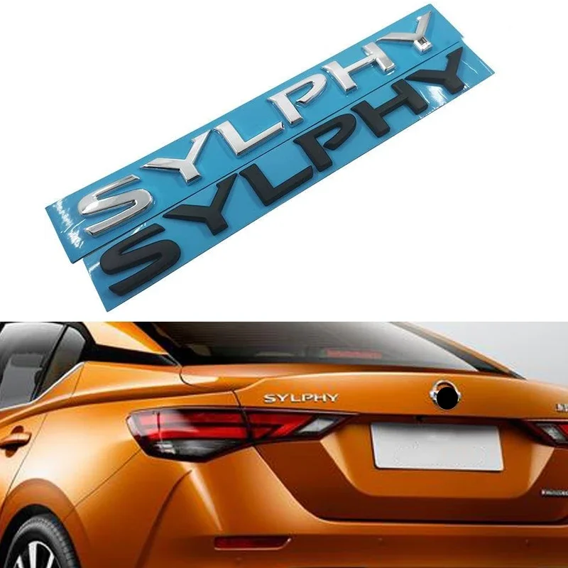 Car 3D Letter Logo Emblem Rear Trunk Nameplate Sticker Badge Decal For TIIDA SENTRA ALMERA SYLPHY