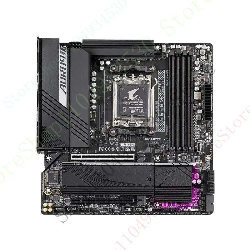 QZC para GIGABYTE B650M AORUS ELITE 12 + 2 + 2 fases de potencia Micro-ATX AMD B650 DDR5 6600(OC) MHz M.2 USB3.2 192G enchufe AM5 placa base