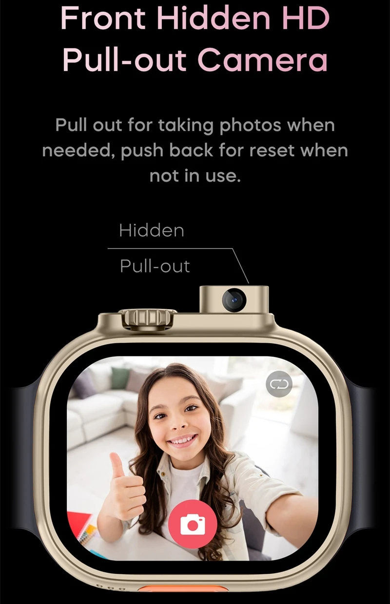 4G SIM Smart Watch for Kids and Adults SOS Phone Calls High Precision Positioning Google Play Store Watch HD Camera HB10 Waterpr