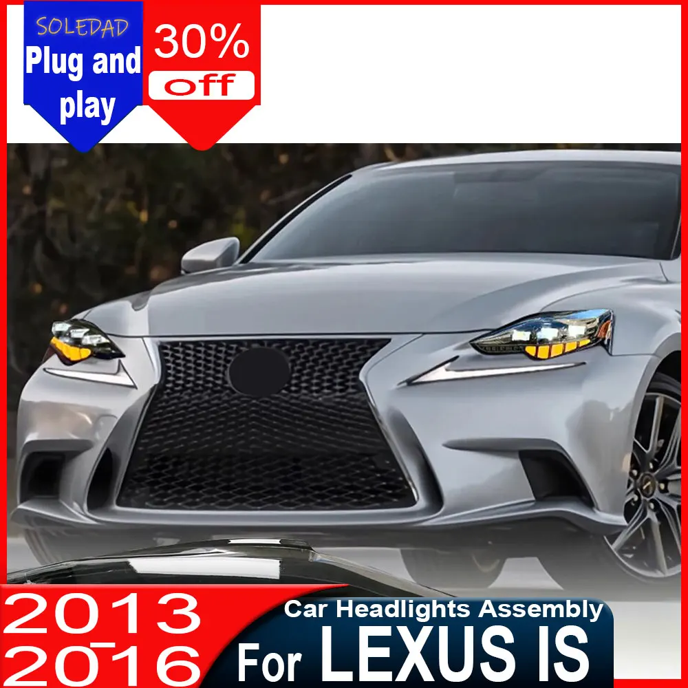 LED Head Lamp for Lexus is is250 LED Headlight 2013-2016 Headlights is300 DRL Turn Signal High Beam Angel Eye Projector Lens