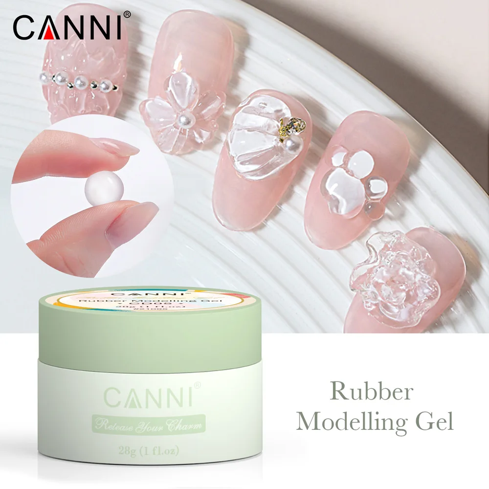 Venalisa CANNI 28g PVC Modelling Rubber Gel 3in1 Base Coat Mirror Top Coat Non Sticky Diamond Rhinestone Glue Fiber Fix Gel