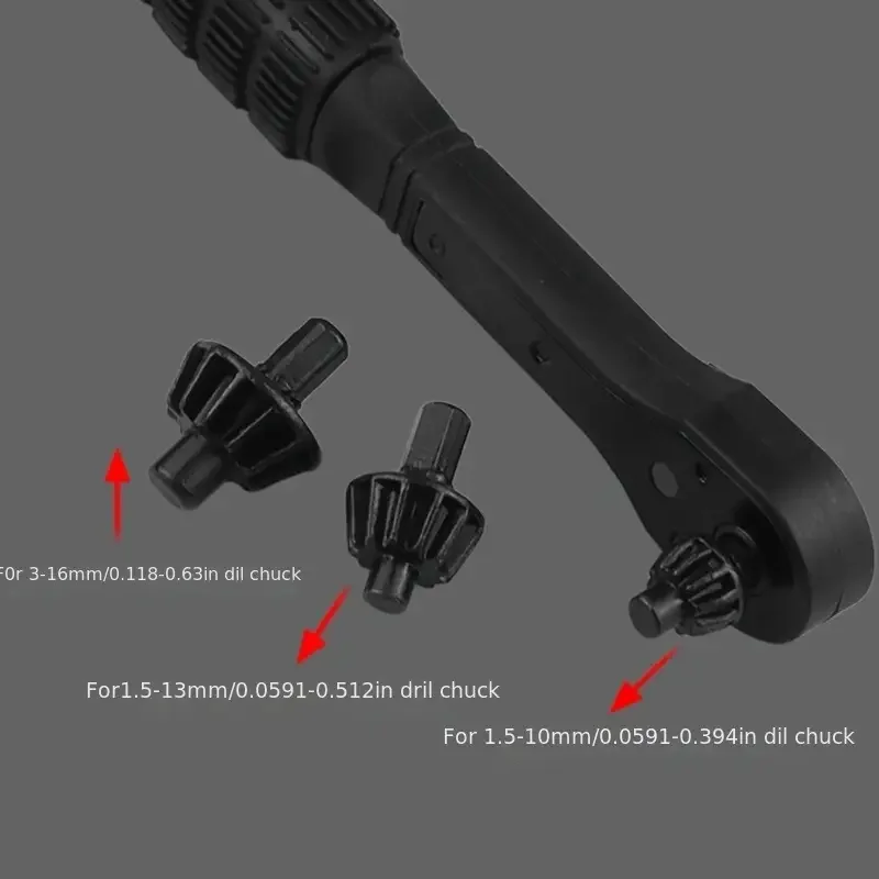 chiave per mandrino, seconda generazione aggiornata, chiavi a testa intercambiabili, cricchetto rapido a 3 velocità, rotazione anteriore e posteriore, antiscivolo