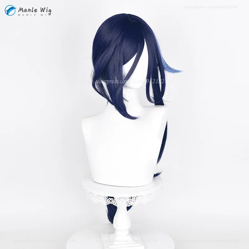 Fontaine Clo rinde Cosplay Perücke 80cm blau gemischt Cosplay Perücke hitze beständige synthetische Perücken Halloween Party Anime Perücke