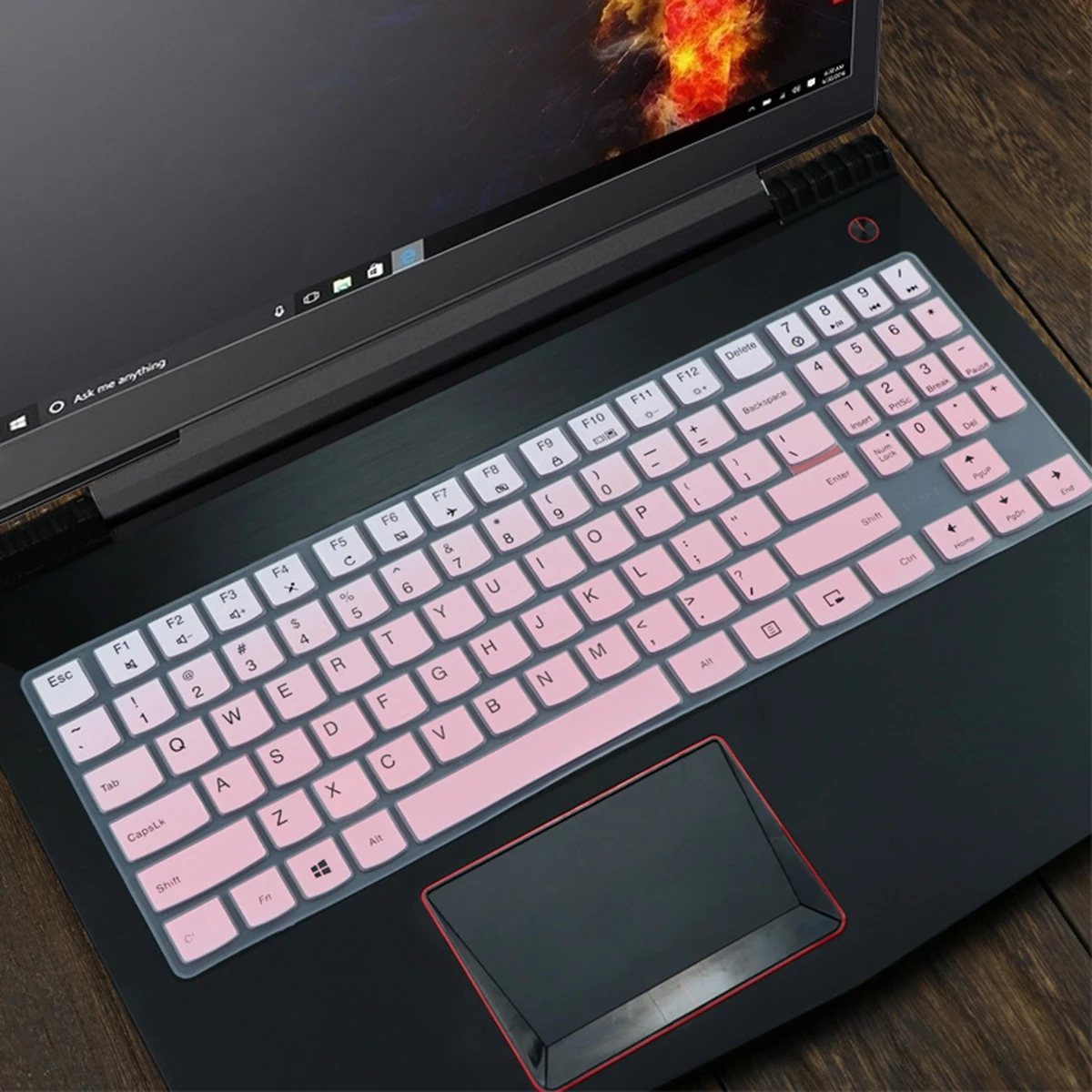 

2Pcs 156 Inches WaterResistant Silicone Keyboard Cover Dustproof Protector For Laptop R720 Gradient Pink