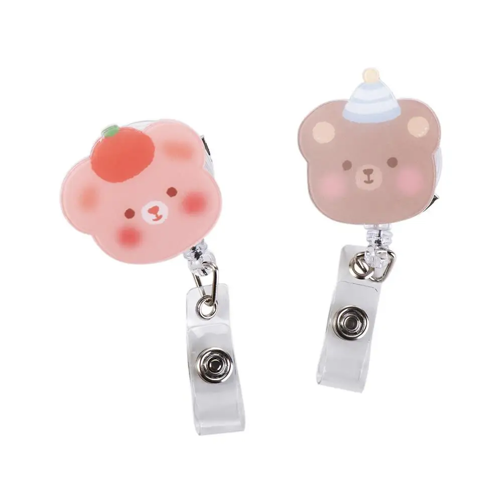 Supplies Office Supplies Stationery Bear Name Tag Reel Clip Name Card Holder Badge Holder Retractable Badge Reel ID Card Clips