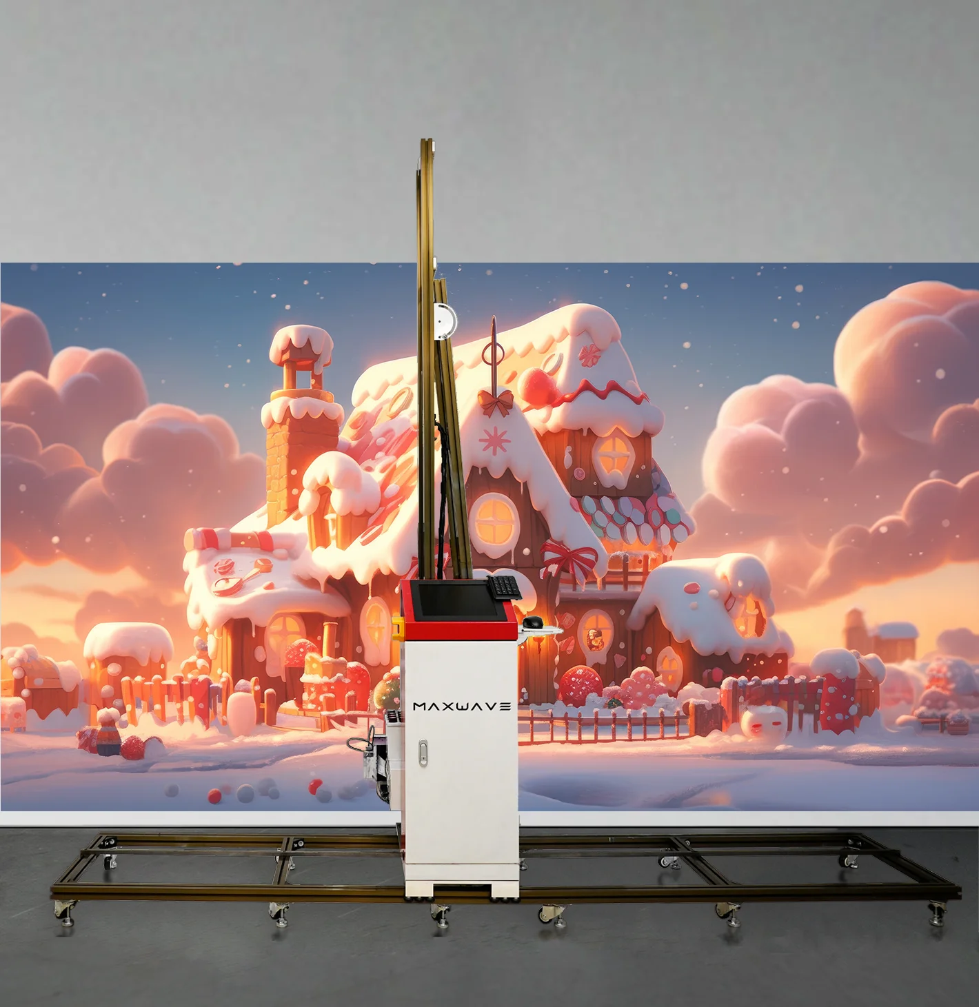 3d wall printer Vertical Inkjet Printing Machine DX10 for Inside Outside Advertise Mural Paint Christmas murals Factory price